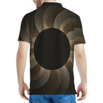 Halftone Dot Sun Print Men's Polo Shirt