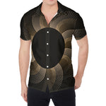 Halftone Dot Sun Print Men's Shirt