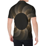 Halftone Dot Sun Print Men's Shirt