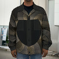Halftone Dot Sun Print Men's Shirt Jacket