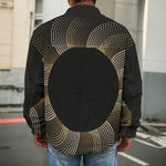 Halftone Dot Sun Print Men's Shirt Jacket