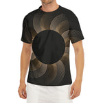 Halftone Dot Sun Print Men's Short Sleeve Rash Guard