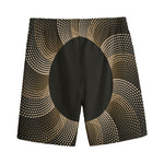Halftone Dot Sun Print Men's Sports Shorts