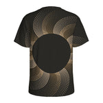 Halftone Dot Sun Print Men's Sports T-Shirt