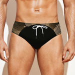 Halftone Dot Sun Print Men's Swim Briefs