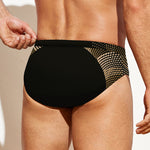 Halftone Dot Sun Print Men's Swim Briefs