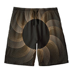 Halftone Dot Sun Print Men's Swim Trunks