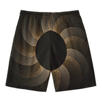 Halftone Dot Sun Print Men's Swim Trunks