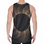 Halftone Dot Sun Print Men's Velvet Tank Top