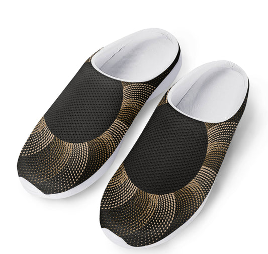 Halftone Dot Sun Print Mesh Casual Shoes