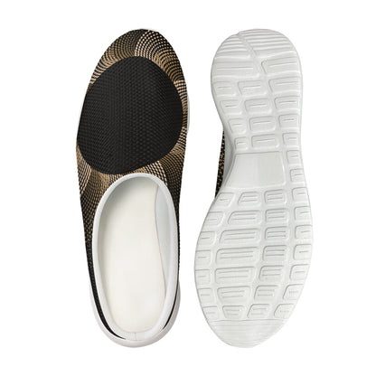Halftone Dot Sun Print Mesh Casual Shoes