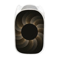 Halftone Dot Sun Print Mesh Laundry Hamper