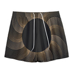 Halftone Dot Sun Print Mesh Shorts