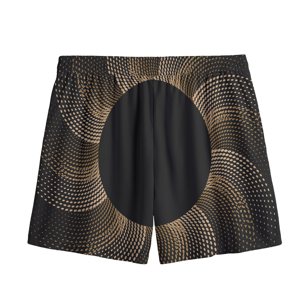 Halftone Dot Sun Print Mesh Shorts