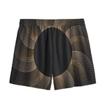 Halftone Dot Sun Print Mesh Shorts