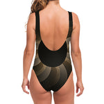 Halftone Dot Sun Print One Piece Swimsuit