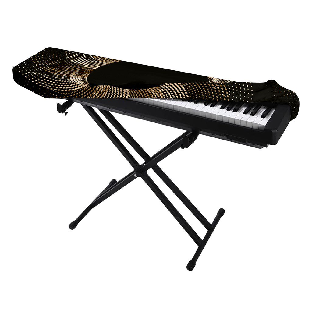 Halftone Dot Sun Print Piano Keyboard Cover