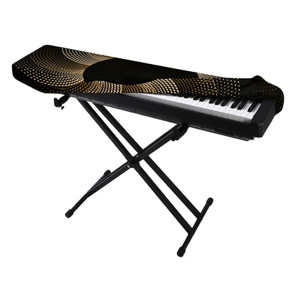 Halftone Dot Sun Print Piano Keyboard Cover