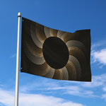 Halftone Dot Sun Print Polyester Flag