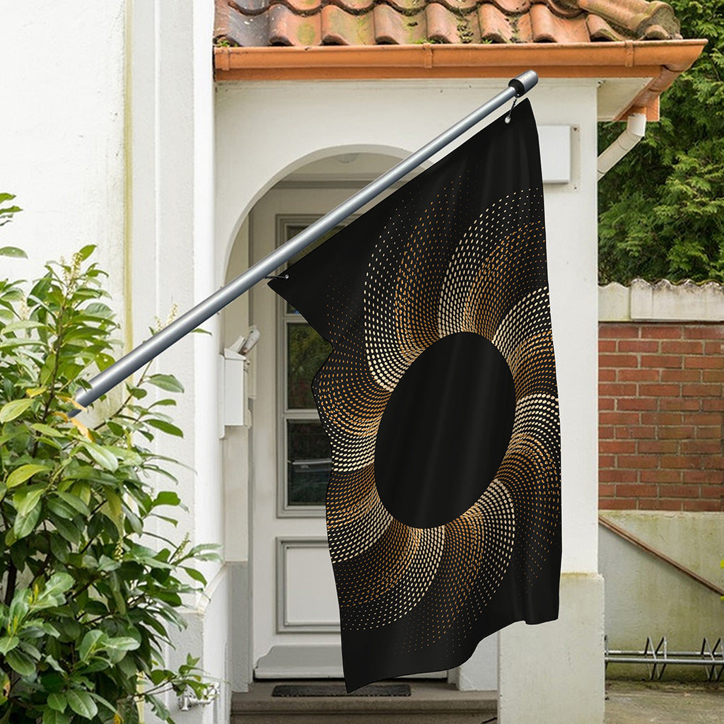 Halftone Dot Sun Print Polyester Flag