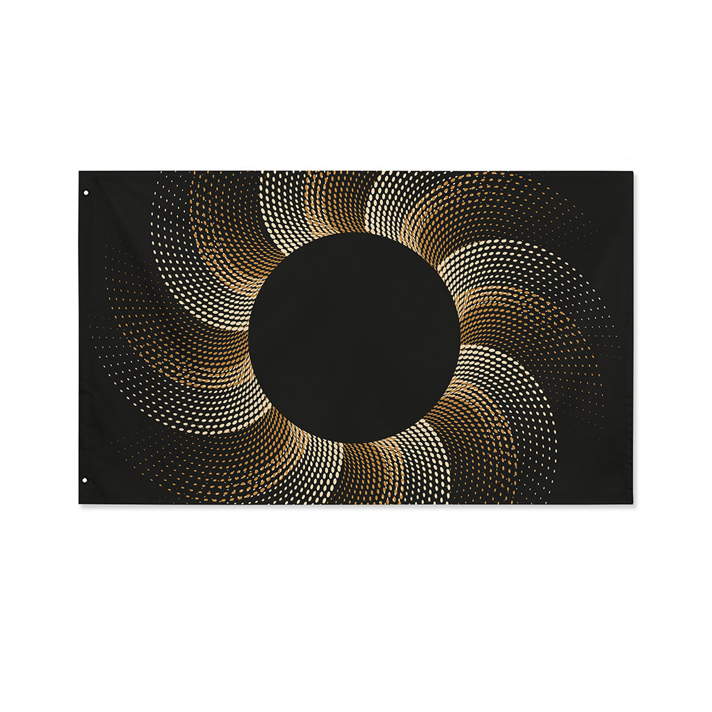 Halftone Dot Sun Print Polyester Flag