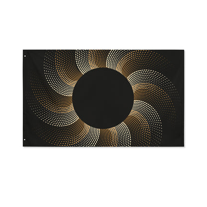 Halftone Dot Sun Print Polyester Flag