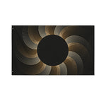 Halftone Dot Sun Print Polyester Flag