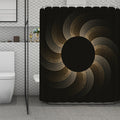 Halftone Dot Sun Print Polyester Shower Curtain