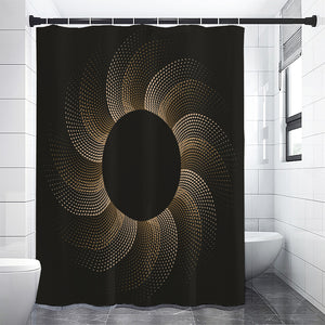 Halftone Dot Sun Print Premium Shower Curtain