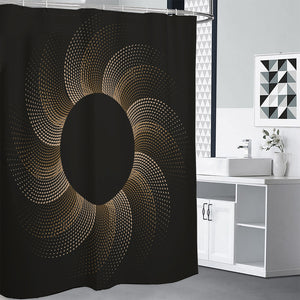 Halftone Dot Sun Print Premium Shower Curtain