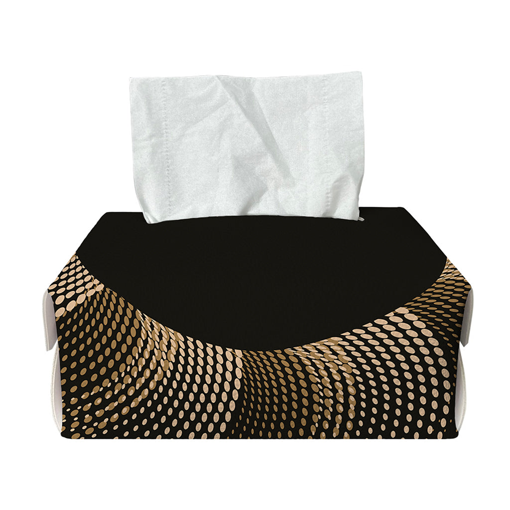 Halftone Dot Sun Print Rectangle Tissue Box Cover