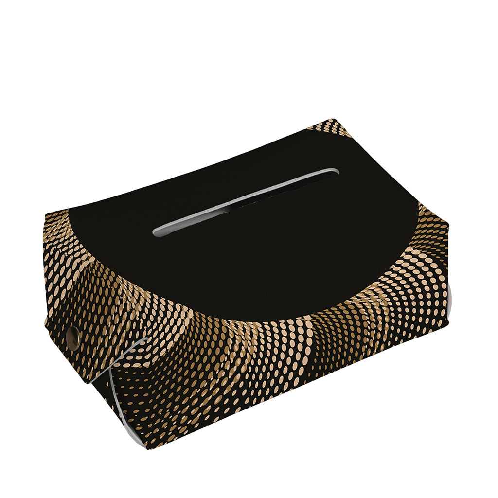 Halftone Dot Sun Print Rectangle Tissue Box Cover
