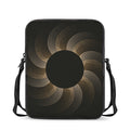 Halftone Dot Sun Print Rectangular Crossbody Bag
