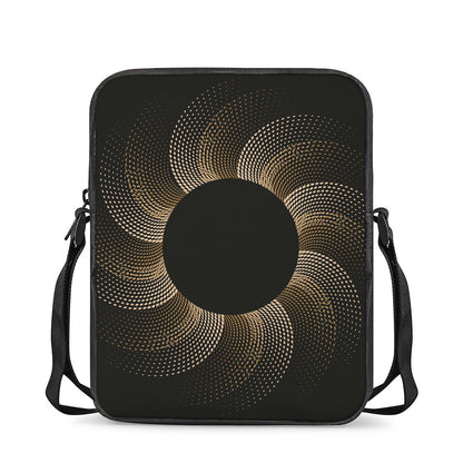 Halftone Dot Sun Print Rectangular Crossbody Bag