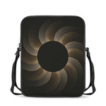 Halftone Dot Sun Print Rectangular Crossbody Bag