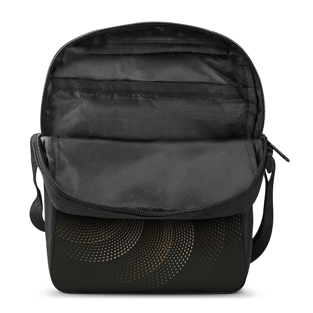 Halftone Dot Sun Print Rectangular Crossbody Bag