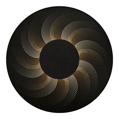 Halftone Dot Sun Print Round Blanket