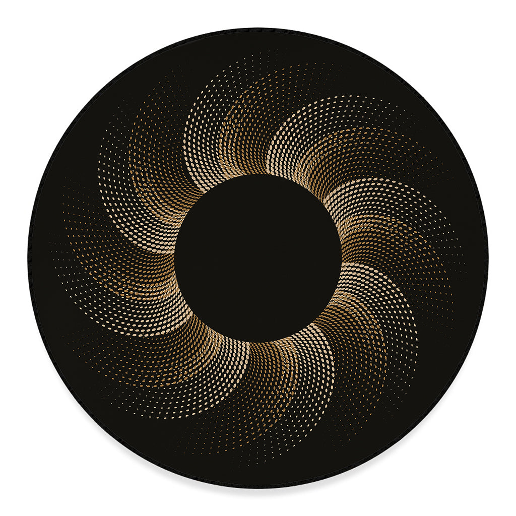 Halftone Dot Sun Print Round Floor Mat