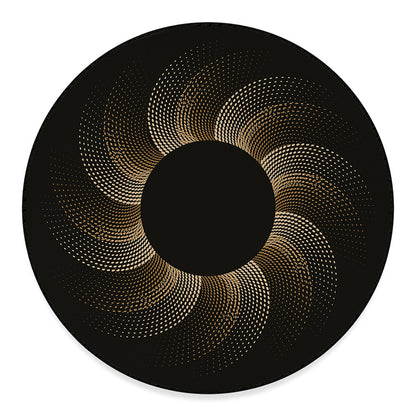 Halftone Dot Sun Print Round Floor Mat