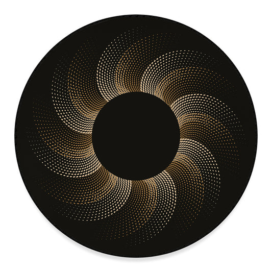 Halftone Dot Sun Print Round Floor Mat