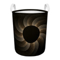 Halftone Dot Sun Print Round Laundry Basket