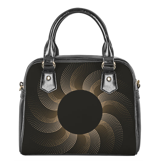 Halftone Dot Sun Print Shoulder Handbag