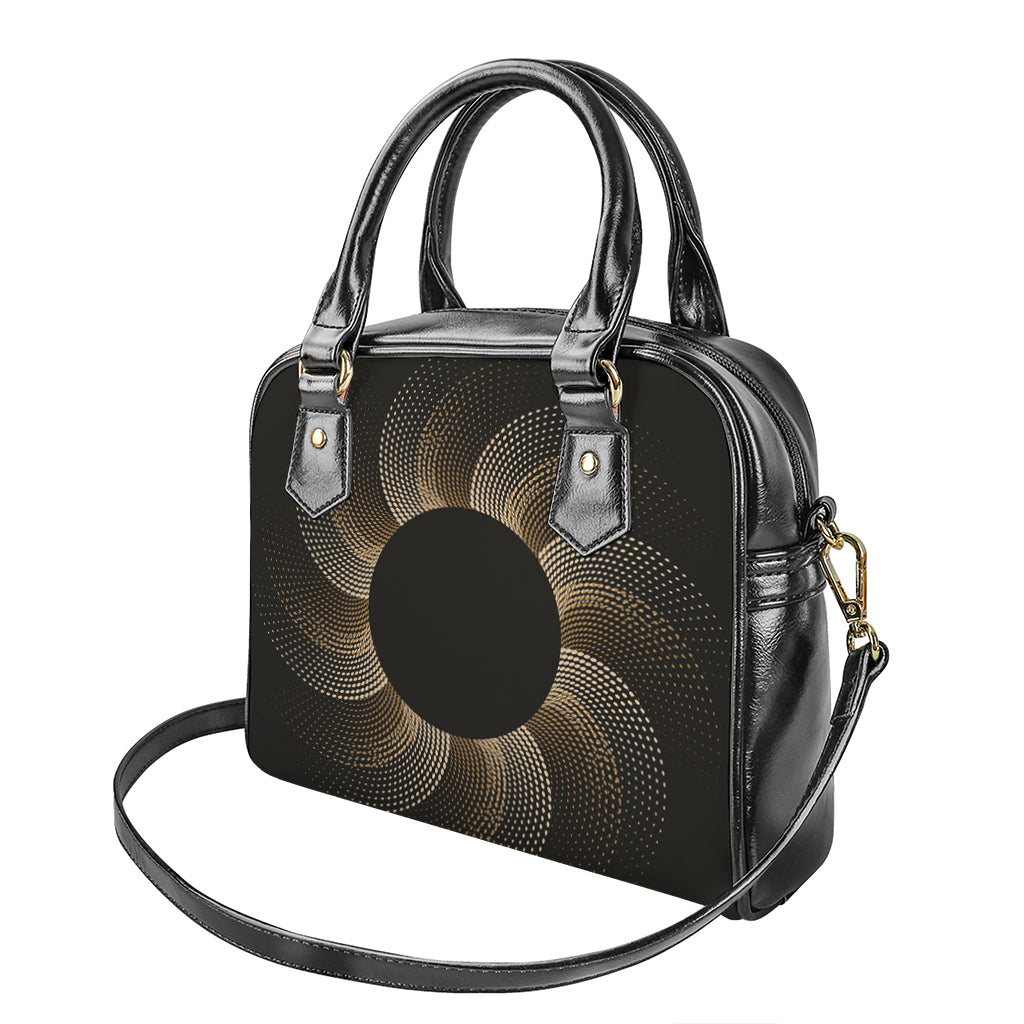 Halftone Dot Sun Print Shoulder Handbag