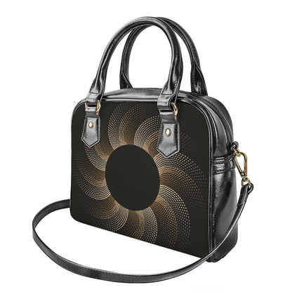 Halftone Dot Sun Print Shoulder Handbag