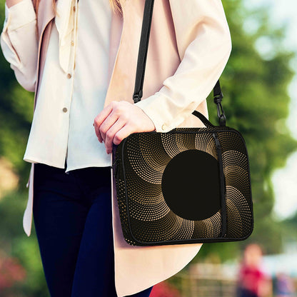 Halftone Dot Sun Print Shoulder Strap Bible Bag
