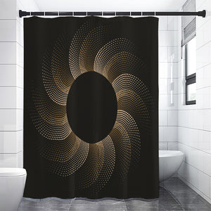 Halftone Dot Sun Print Shower Curtain