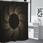 Halftone Dot Sun Print Shower Curtain