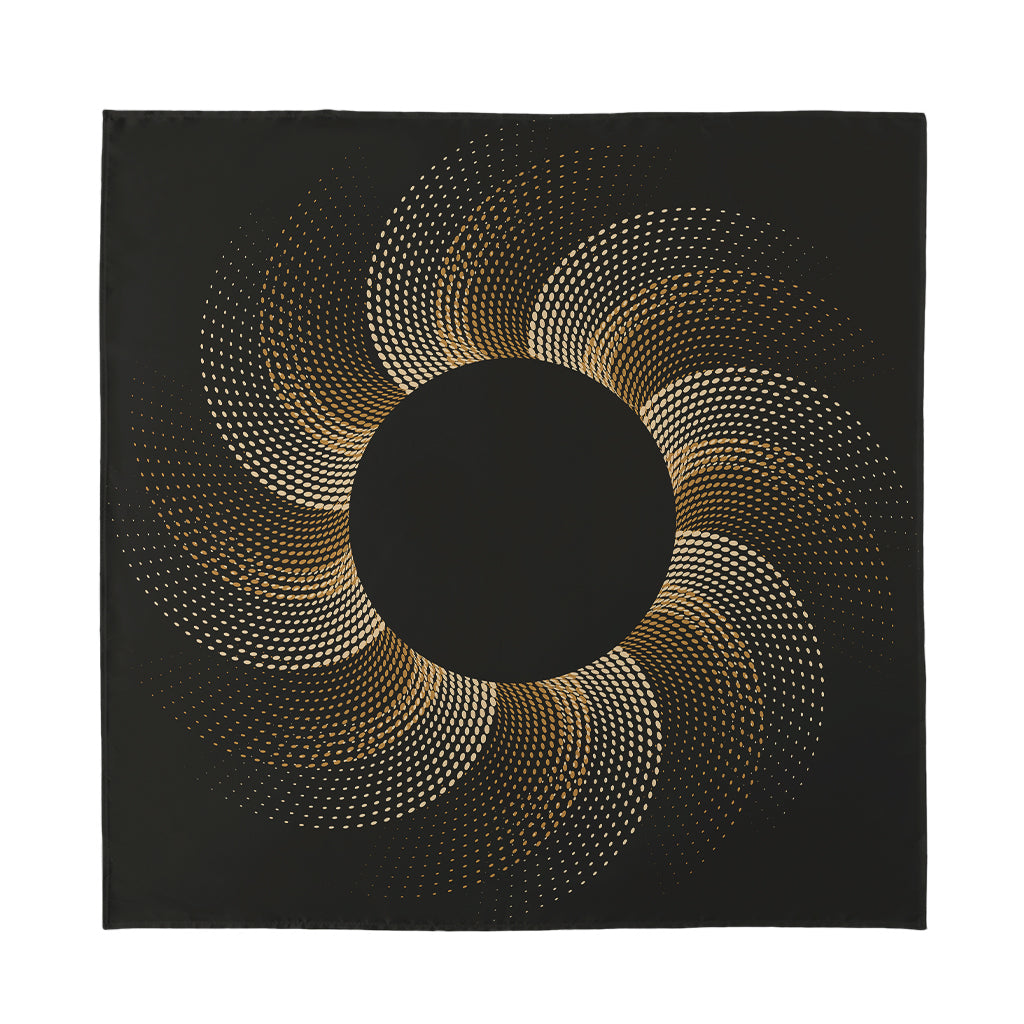 Halftone Dot Sun Print Silk Bandana