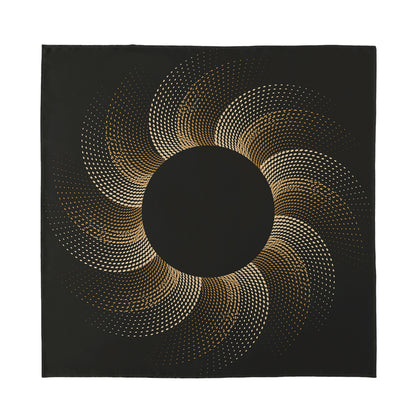 Halftone Dot Sun Print Silk Bandana