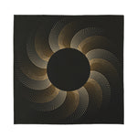 Halftone Dot Sun Print Silk Bandana